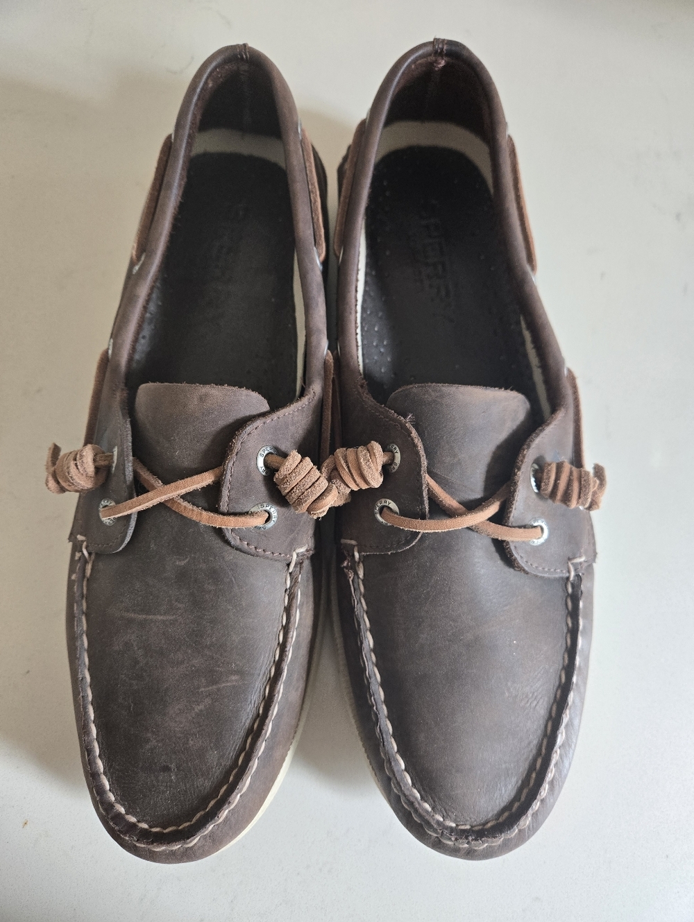 Men's Brown Leather Boat Shoes